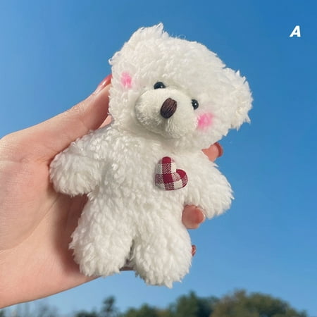 

Plush Cartoon Teddy Bear Stuffed Doll Schoolbag Accessories Pendant Kid 10cm