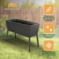 thumbnail image 3 of Polymer Outdoor Products 19.5" L x 44.5" W x 29.75" H Raised Garden Bed, Brown, 3 of 10