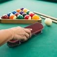 thumbnail image 4 of unbranded 2Pcs Long Bristle Hair Billiards Brush for Pool Table Cleaning in Dark Red with Synthetic Material, 4 of 4