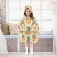thumbnail image 7 of FORMRS Wearable Blanket Hoodie with Sleeves for Kids Cozy Flannel Sweatshirt, Sunshine Pineapples, 7 of 7