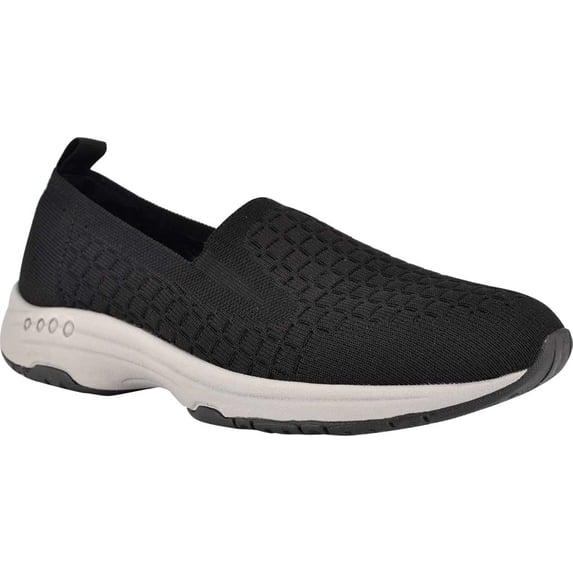 Women's Easy Spirit Tech2 Slip On Sneaker Black/Black Recycled Knit 7.5 WW