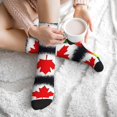 thumbnail image 7 of Women's Men's Canada Gay Pride Flag Colorful Novelty Pattern Crew Athletic Socks, 7 of 7