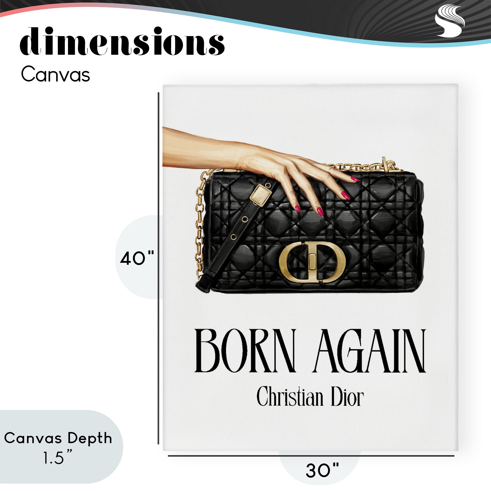 Stupell Industries Born Again Christian Luxury Canvas Wall Art, design by Ziwei Li