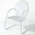 thumbnail image 2 of Home Square Griffith 3 Piece Modern Metal Patio Chair Set in White, 2 of 7