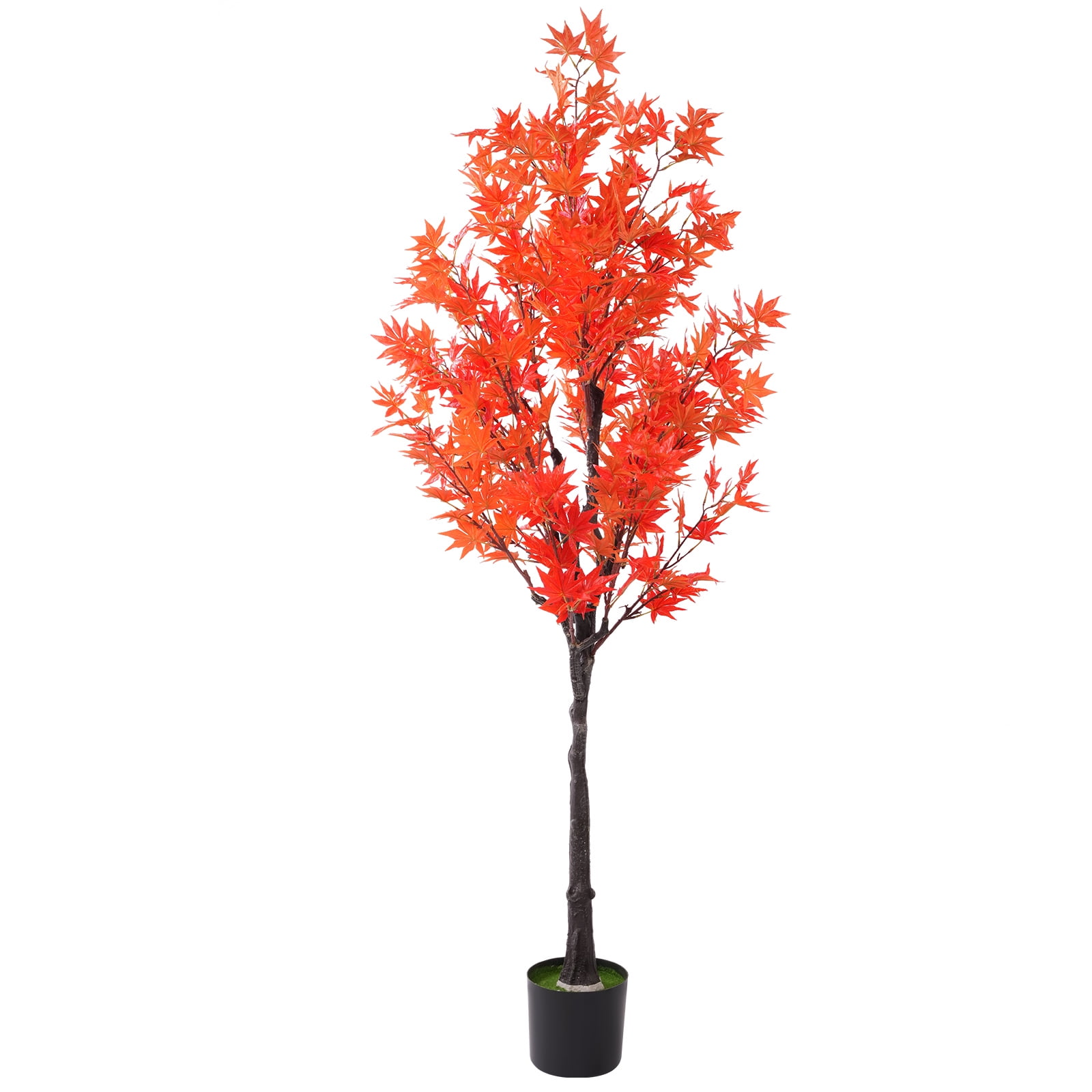 Artificial Maple Tree 5.2Ft Tall Artificial Plant, Realistic, Autumn