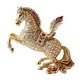 thumbnail image 2 of 2026 Gold Rhinestone Acrylic Horse Pendant 3.15in, Lightweight Hanging Ornament for Christmas Tree, Car Rearview Mirror, Home Wall & Window Display, Festive Gift for Family & Friends, 2 of 6