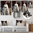thumbnail image 4 of Designart "Black and white Womans Fashion Elegance Unveiled I In White and Black"Fashion Metal Wall Art White Glam Bedroom Wall Art, 4 of 6