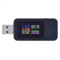 thumbnail image 1 of Probador USB 10 en 1, Voltímetro Digital de CC, Amperímetro, Medidor de Voltaje de Corriente, Amperímetro, Indicador de Detección, 1 of 5