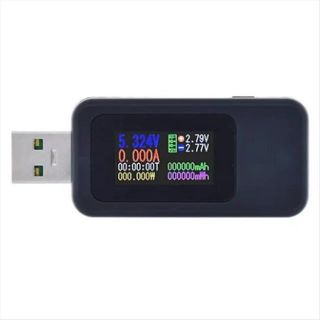 Probador USB 10 en 1, Voltímetro Digital de CC, Amperímetro, Medidor de Voltaje de Corriente, Amperímetro, Indicador de Detección