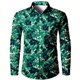 thumbnail image 1 of Camisa de hombre de verano de manga larga con solapa en bloque de color, ropa de calle para exteriores, a la moda, informal, transpirable y cómoda, 1 of 6