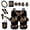 Deer Pattern, variant on FUIALDOLG Cat Plum Blossom Car Seat Accessories Full Set 15 Pieces Ink Wash Front and Rear Seats Cushions for Cars with Hanging Vehicle Trash Bin, Seatbelt Pads Auto Interior Accessories