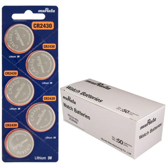 Murata CR2430 Lithium CoiN Cell Battery (500 Wholesale Pack)