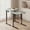 Sea Blue, variant on Compact foldable C-shaped side table, adjustable folding TV stand with 6 height settings, slides neatly under the sofa, sturdy MDF tabletop, no assembly required