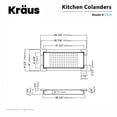 thumbnail image 2 of Kraus CS-4 Kitchen Scratch Resistant Colander Stainless Steel, 2 of 2
