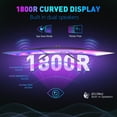 thumbnail image 2 of ReHisk 24" 1080p Curved gaming monitor , Kit with HDMI & DisplayPort, Black, RE-24C100hzCurved, New 1 Pack, 2 of 13