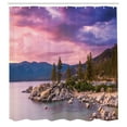 thumbnail image 3 of Ambesonne Nature Shower Curtain, Secret Paradise Forest, 69"Wx84"L, Grey Pink, 3 of 5