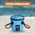 thumbnail image 2 of Naiovety Cubo de agua plegable de PVC, resistente al agua, lavabo, senderismo, de coches, contenedor organizador con asa, accesorios Pescar Azul 20L Naiovety OD022092-02, 2 of 6