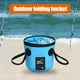 thumbnail image 4 of Wosthever Cubo de agua plegable de PVC, resistente al agua, lavabo, senderismo, de coches, contenedor organizador con asa, accesorios Pescar Azul 20L Wosthever  OD022092-02, 4 of 6