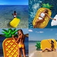 thumbnail image 4 of Pineapple Pool Party Floating Raft Beach Swimming Inflatable Water Deck Chair, 4 of 5