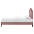 thumbnail image 4 of Platform Bed Frame, Twin Size, Velvet, Pink, Modern Contemporary Urban Design, Bedroom Master Guest Suite, 4 of 10
