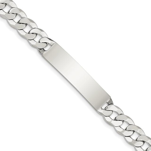Bracelet Id à Maillons Gourmette en Argent Sterling 925