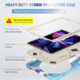 thumbnail image 6 of XYX for iPad Pro 11 inch 2022/2021/2020/2018 Tablet Case with Hand Strap, Shoulder Strap, Colourful Blue, 6 of 7