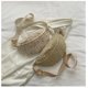 thumbnail image 3 of Xiao Hua Bolso de hombro tejido para mujer, bolso de mano y neceser, elegante bolso de playa de verano, 17 x 1 cm x 14 cm (blanco C), 3 of 5