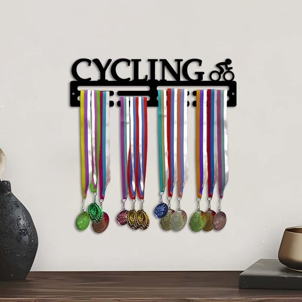 Colgador de medallas para pared, soporte de exhibición de medallas, decoración de pared, fácil instalación, organizador de cintas de metal para A