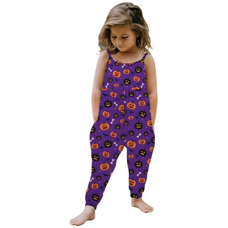 

BTJX Baby Pumpkin Cartoon Outfits Strap Toddler Jumpsuit Romper Kids Girls Girls Romper&Jumpsuit