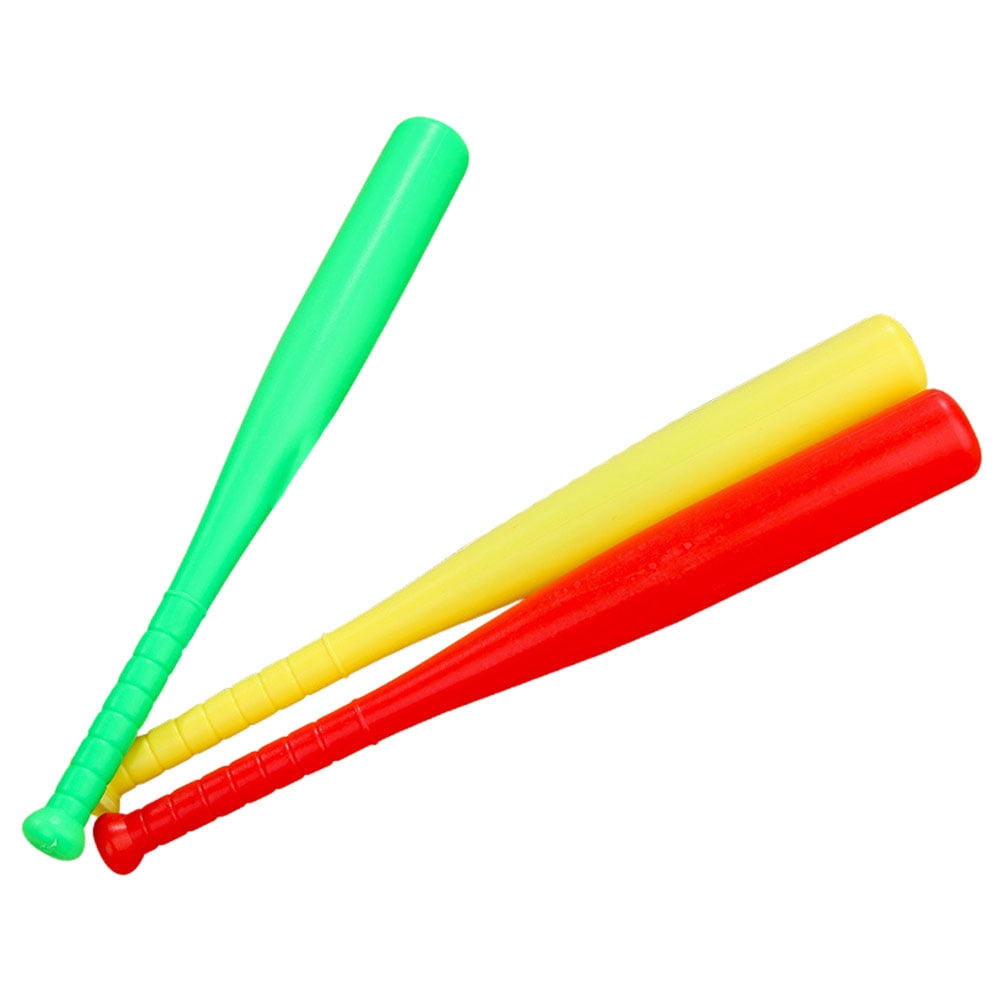 OUNONA 3PCS Plastic Baseball Bats Parentchild Interactive Toy Outdoor