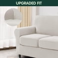 thumbnail image 4 of 2024 Sofa Cover with Separate Cushion Slipcover Stretch Checks (Sofa  Wine), 4 of 7