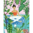 thumbnail image 2 of Zaman, Farida 20x24 White Modern Wood Framed Museum Art Print Titled - Yoga with Plants II, 2 of 4