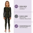 thumbnail image 3 of Rocky Girls Thermal Underwear Top & Bottom Set Long Johns for Kids, Black Emoji XL, 3 of 8