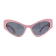 thumbnail image 2 of Retro Womens High Temple Thick Arm Plastic Cat Eye Sunglasses Pink - Black, 2 of 4