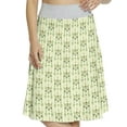 thumbnail image 1 of Women's Ethnic Vertical Stripes Geometrical A-line Printed Skirt Casual Wear, M, Pale Green Multicolor, by Ambesonne, 1 of 6