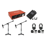 Rockville Podcasting Podcast Recording Bundle w/ (2) Mics+Headphones+Stands