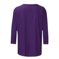thumbnail image 5 of TaTaai T-Shirt Ample à Manches 3/4 et Col Rond pour Femme avec Imprimé « Love » de la Saint-Valentin, Cadeau de la Saint-Valentin, Haut Décontracté pour la Maison et le Travail, 5 of 5