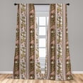 thumbnail image 5 of Ambesonne Orient Curtains, Persian Floral Pattern, Pair of 28"x63", Multicolor, 5 of 5