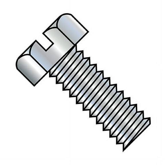 3/8"-16 x 1-1/2 in Slotted Hex Machine Screw, Zinc Plated Steel, 400 PK