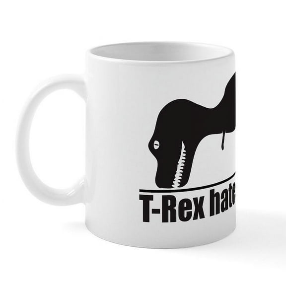 CafePress - Funny T Rex Hates Pushups Mug - 11 oz Ceramic Mug - Novelty Coffee Tea Cup