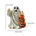 thumbnail image 5 of YZEGDCH Halloween Decorations Ghost Figurine Cute Ghost Holding Pumpkin Lantern Home Savings Cute Decor for Halloween Decorations, Porch and Indoor Spooky Home Decor, 5 of 5
