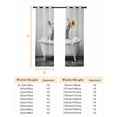 thumbnail image 6 of Funny Pig Blackout Curtains for Bedroom, Cute Art Vintage Lovely Animals on Bathtub Thermal Insulated Kitchen Drapes with Grommets, Light Blocking Window Treatment, 2 Panels 42" x 54", 6 of 7