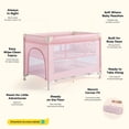 thumbnail image 3 of HARPPA Pack and Play with Bassinet,Portable Infant Playard & Playpen for Gril,Pink, 3 of 8