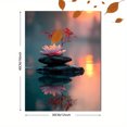 thumbnail image 3 of Buddhist Meditation Canvas Print, Lotus Zen Garden Painting, Religious Serene Wall Decor for Home Office, 3 of 8