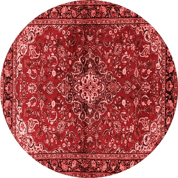 Ahgly Company Indoor Round Persian Red Traditional Area Rugs, 4' Round