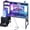 48 inch, variant on Casaottima 48 Inch Gaming Desk with Hutch & 3 Fabric Drawers, Computer Desk with USB Ports & LED Lights, Reversible Pc Gamer Table with Monitor Stand for Home Office, Carbon Fiber Black