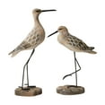 thumbnail image 3 of 2 Pieces Seagull Figurines Bird Statue Nautical Decorations Wooden Craft for Seaside Home Table Ornament, 3 of 9