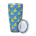 Bingfone Cute Yellow Rubber Ducks for 20 Oz Stainless Steel Travel Mug