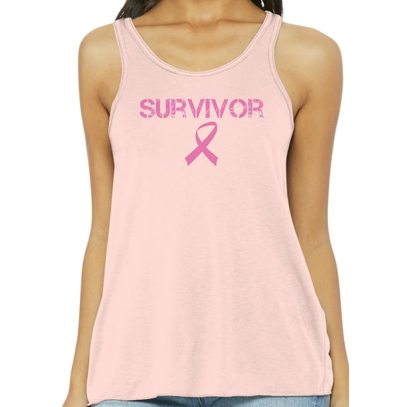 Ladies Breast Cancer Awareness Survivor Tank Top - Light Pink, Medium