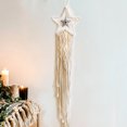 thumbnail image 1 of Tapiz de macramé tejido para colgar en la pared, Moon Dream Catcher para colgar en la pared, boho chic bohemio, decoración del hogar, tejido hecho a mano, decoración de algodón para habitación kenally  SH1105-22, 1 of 7